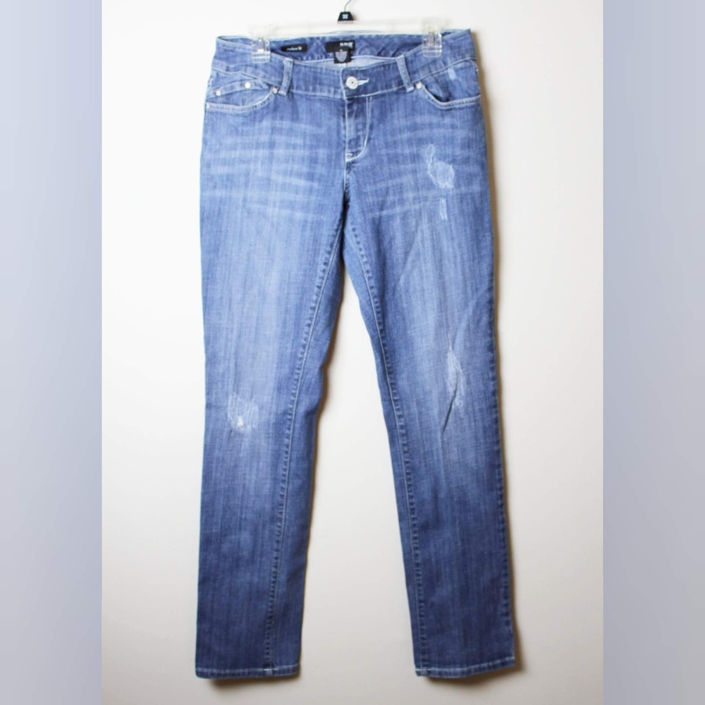 a.n.a Modern Fit Distressed Straight Leg Jeans 10